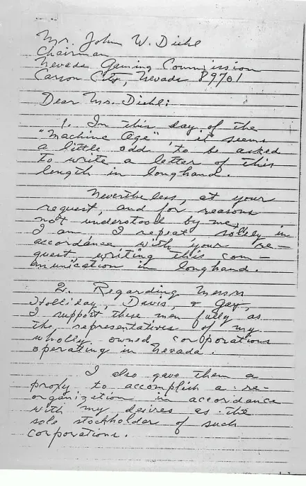 Framed Print : View of Letter Written by Howard Hughes Framed Print : View of Letter Written by Howard Hughes