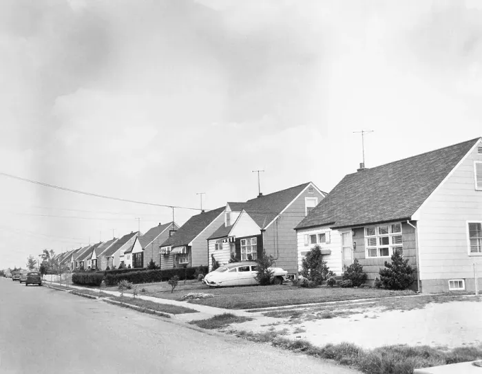 Framed Print : View of Levittown, New York Framed Print : View of Levittown, New York