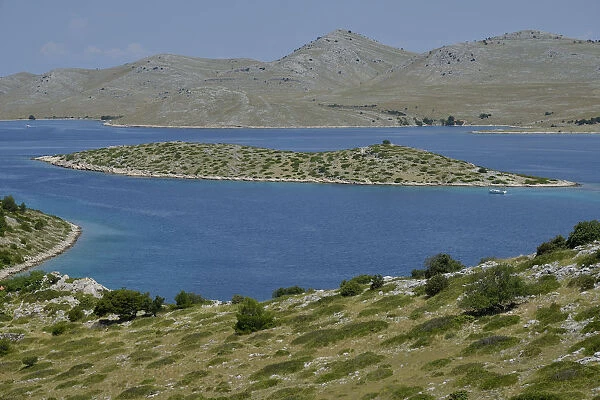 View from Levrnaka island over the Kornati Islands, Adriatic Sea, Kornati Islands National Park, Croatia