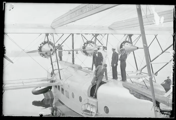 Framed Print : View of Lindbergh Boarding Plane Framed Print : View of Lindbergh Boarding Plane