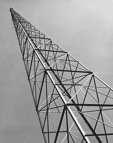 Pylon. View looking up a pylon, USA, circa 1950