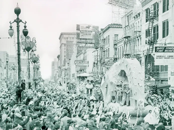 Framed Print : View of Mardi Gras Parade Framed Print : View of Mardi Gras Parade