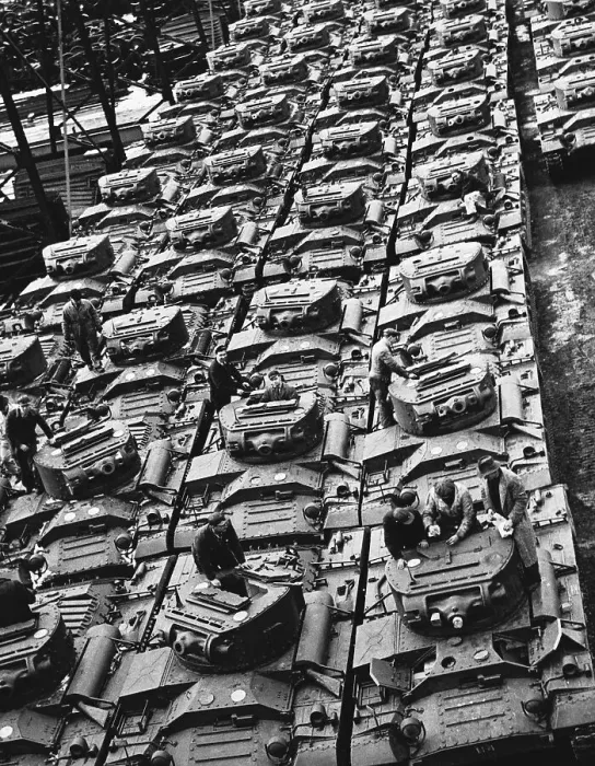 Framed Print : View of Mass Production of Canadian Military Tanks Framed Print : View of Mass Production of Canadian Military Tanks