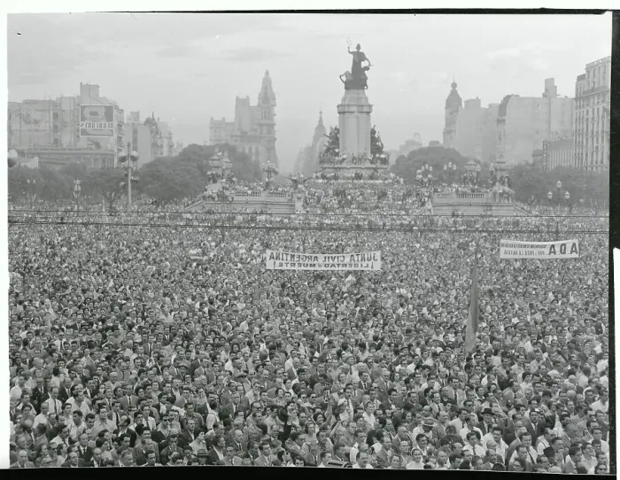 Framed Print : View of Mass Town Meeting in Buenos Aires Framed Print : View of Mass Town Meeting in Buenos Aires