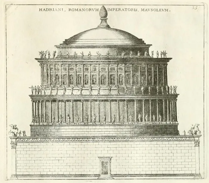 Framed Print : View of the Mausoleum of Emperor Hadrian, near the Ponte Elio, historical Rome, Italy, digital reproduction of an original 17th century original, original date unknown Framed Print : View of the Mausoleum of Emperor Hadrian, near the Ponte Elio, historical Rome, Italy, digital reproduction of an original 17th century original, original date unknown