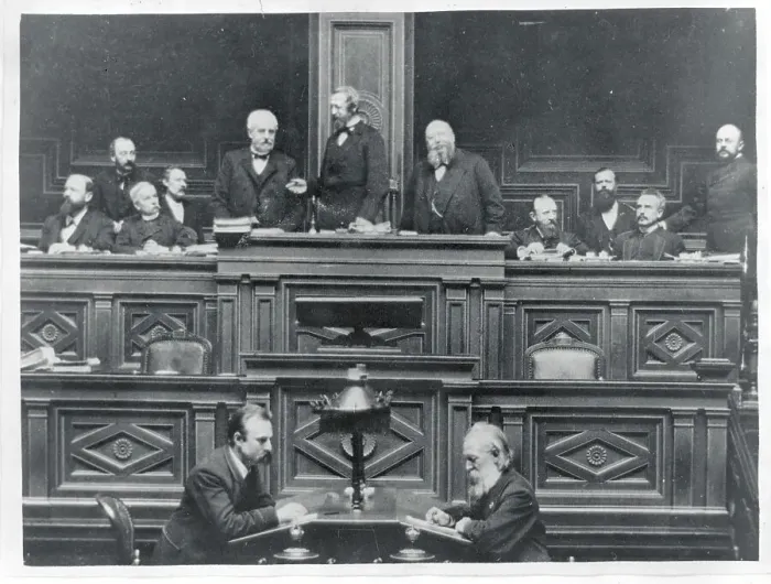 Framed Print : View of Members Attending Reichstag Meeting Framed Print : View of Members Attending Reichstag Meeting