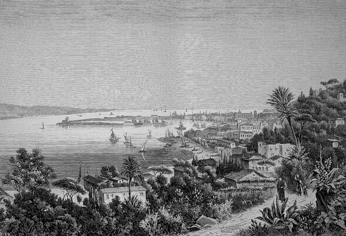 Framed Print : View of Messina, Sicily, Italy, Historic, digitally restored reproduction of an original 19th century artwork Framed Print : View of Messina, Sicily, Italy, Historic, digitally restored reproduction of an original 19th century artwork