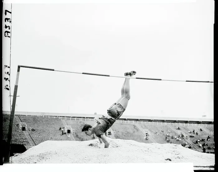 Framed Print : View of Michael Herman in High Jump Event Framed Print : View of Michael Herman in High Jump Event