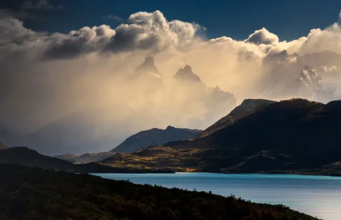 Framed Print : detail view of mountain in Torres del Paine Framed Print : detail view of mountain in Torres del Paine