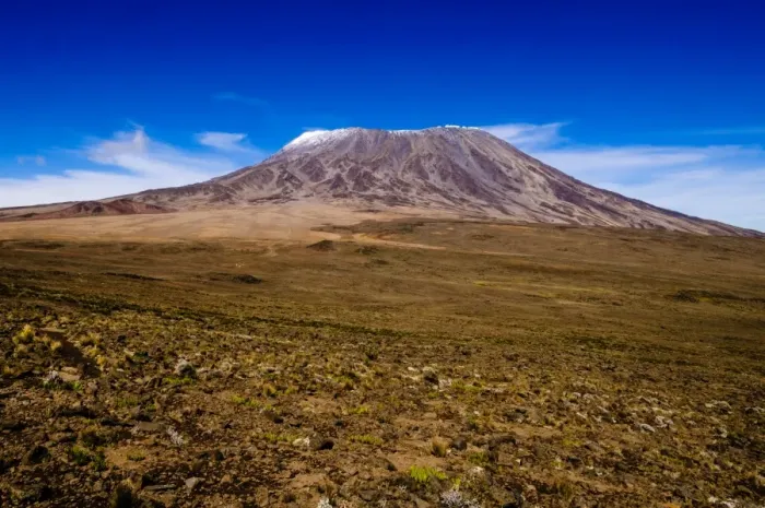 Framed Print : The View of Mt. Kilimanjaro Across The Saddle Framed Print : The View of Mt. Kilimanjaro Across The Saddle