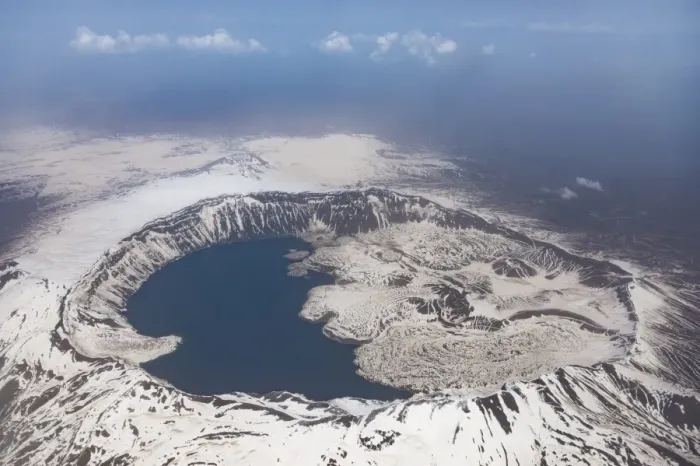 Framed Print : View of Nemrut volcanic crater from the plane Framed Print : View of Nemrut volcanic crater from the plane