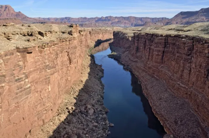Framed Print : View from the New Navajo Bridge of the Colorado River, Highway 89 A, Marble Canyon, Arizona, United States Framed Print : View from the New Navajo Bridge of the Colorado River, Highway 89 A, Marble Canyon, Arizona, United States
