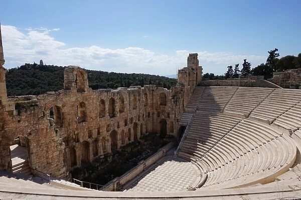 Side View Odeon of Herodes Atticus, Athens, Greece
