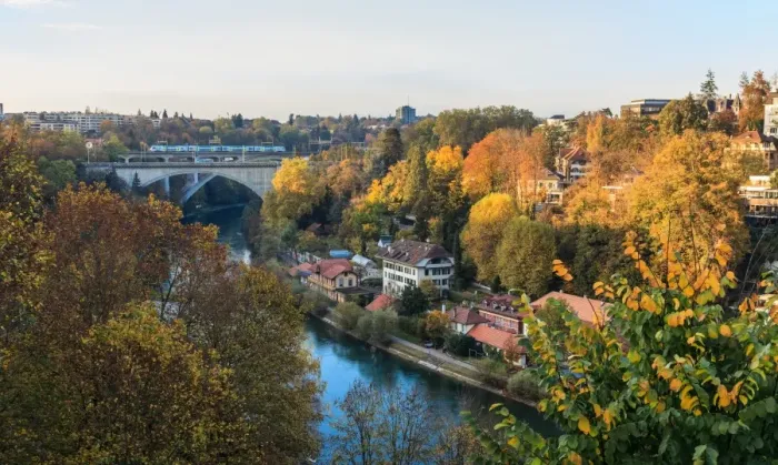 Framed Print : A view over the Old City of Bern, situated on the River Aare in Switzerland Framed Print : A view over the Old City of Bern, situated on the River Aare in Switzerland