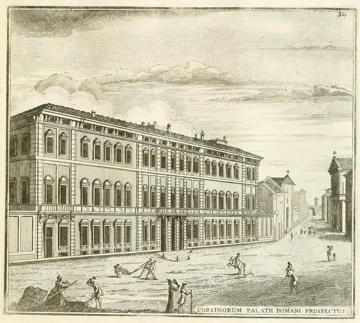 Framed Print : View of the palace of Prince Corsini, on the Lungara, on the other side of the Tiber, historical Rome, Italy, digital reproduction of an original 17th century original, original date unknown Framed Print : View of the palace of Prince Corsini, on the Lungara, on the other side of the Tiber, historical Rome, Italy, digital reproduction of an original 17th century original, original date unknown