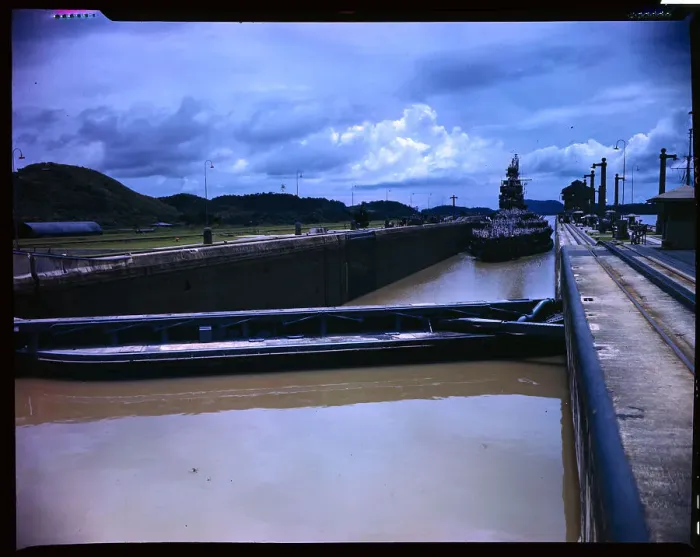 Framed Print : View of Panama Canal