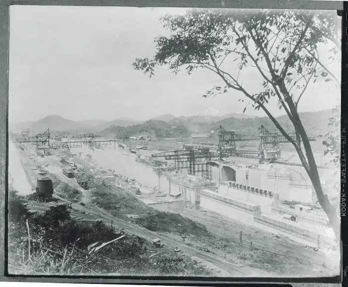 Framed Print : View of the Panama Canal Under Construction Framed Print : View of the Panama Canal Under Construction