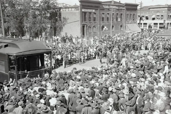 Framed Print : View of Parade for Woodrow Wilson Framed Print : View of Parade for Woodrow Wilson