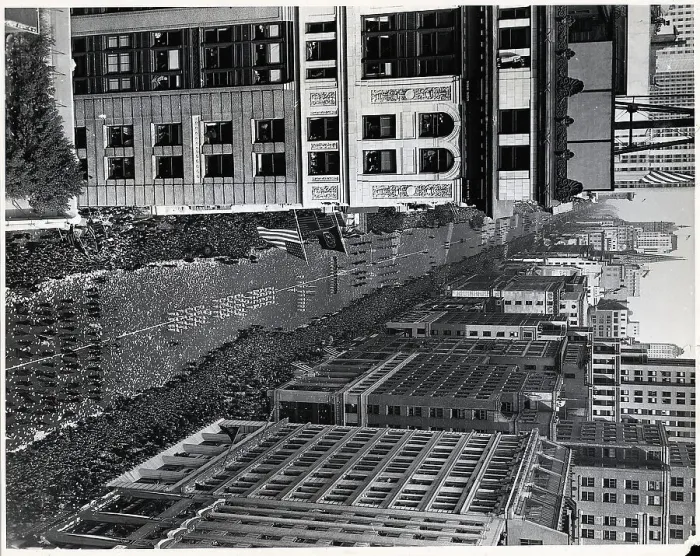 Framed Print : View of Paraders from Building Top Framed Print : View of Paraders from Building Top