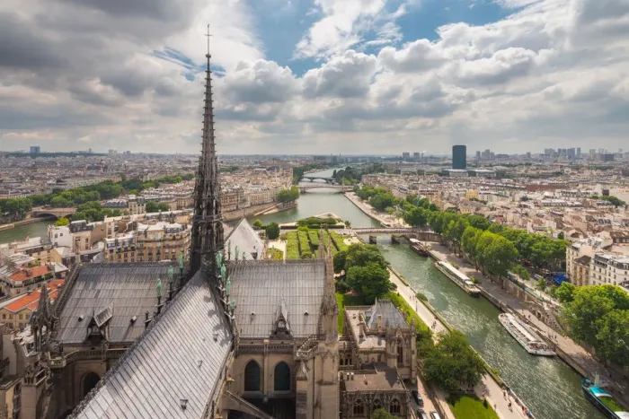 Framed Print : View of Paris from Nortre dame cathedral roof top Framed Print : View of Paris from Nortre dame cathedral roof top
