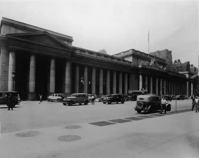 Framed Print : View Of Penn Station From Seventh Avenue Framed Print : View Of Penn Station From Seventh Avenue