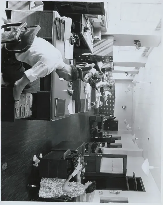 Framed Print : View of People Working in Office Framed Print : View of People Working in Office