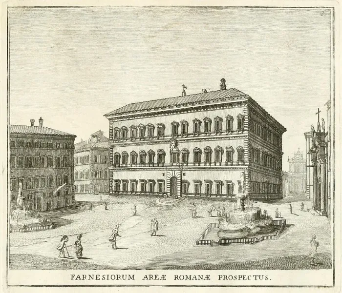Framed Print : View of Piazza Farnese, historical Rome, Italy, digital reproduction of an original 17th century painting, original date unknown Framed Print : View of Piazza Farnese, historical Rome, Italy, digital reproduction of an original 17th century painting, original date unknown