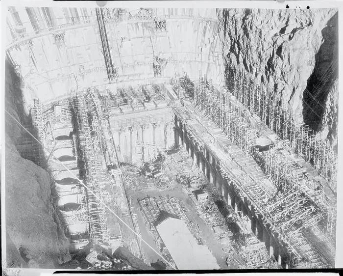 Framed Print : View of Plant for Dam Under Construction Framed Print : View of Plant for Dam Under Construction