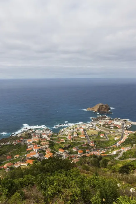 Framed Print : View over Porto Moinz, Lanceiros, Porto Moniz, Madeira, Portugal