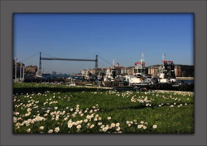 Framed Print : View of Portugalete Framed Print : View of Portugalete