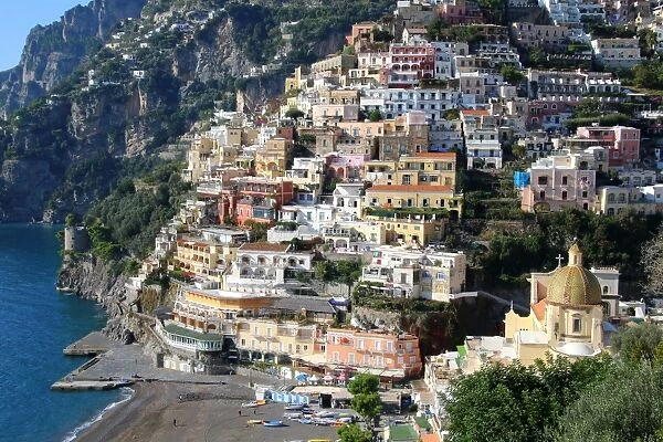 View of Positano (Unesco world heritage), on the Amalfi coast, Italy