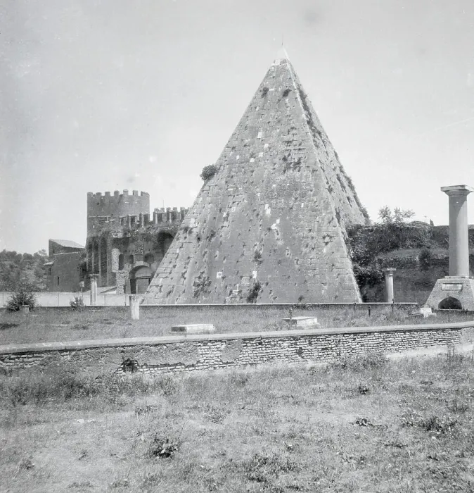 Framed Print : View of Pyramid of Cestius Framed Print : View of Pyramid of Cestius