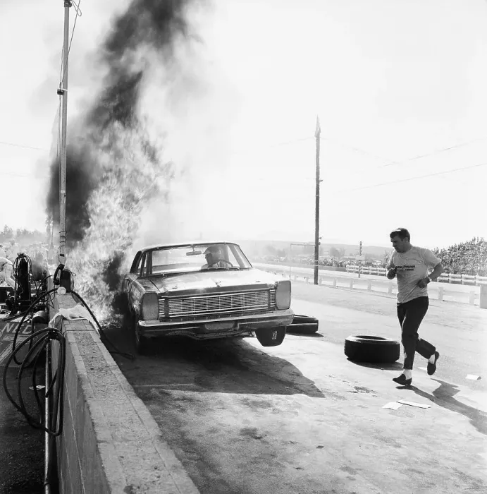 Framed Print : View Race Car on Fire Framed Print : View Race Car on Fire