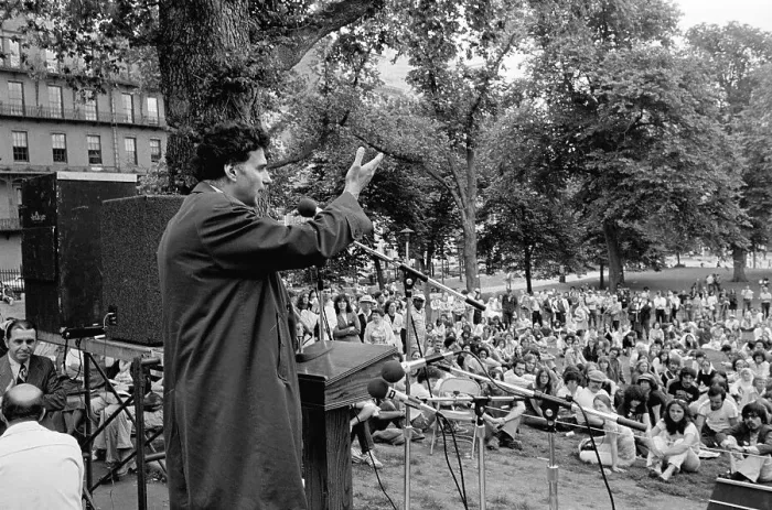 Framed Print : Side View of Ralph Nader Speaking at Rally Framed Print : Side View of Ralph Nader Speaking at Rally