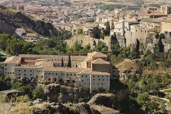 View Of The Rear Of The Parador Of Cuenca With The Old Part Of The City In The Background