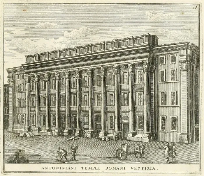 Framed Print : View of the remains of the Temple of Antoninus, or Customs House on Terra, historical Rome, Italy, digital reproduction of an original 17th century painting, original date unknown Framed Print : View of the remains of the Temple of Antoninus, or Customs House on Terra, historical Rome, Italy, digital reproduction of an original 17th century painting, original date unknown