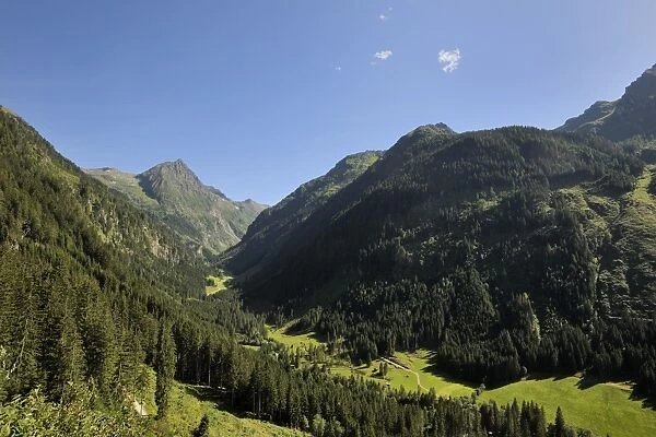 View of the Riesachtal valley, Schladminger Tauern mountain range, Styria, Austria, Europe