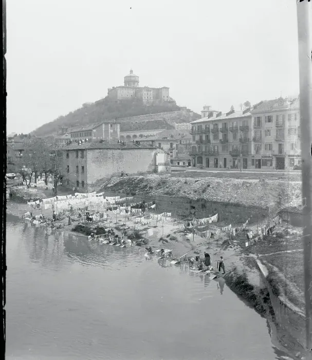 Framed Print : View of River Settlement of Turin Framed Print : View of River Settlement of Turin