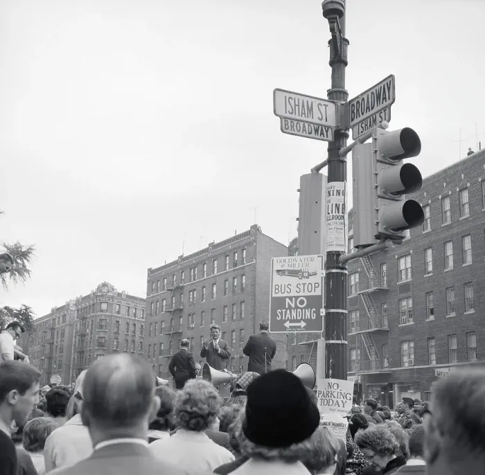 Framed Print : View of Robert F. Kennedy Campaign Near Bus Signs Framed Print : View of Robert F. Kennedy Campaign Near Bus Signs