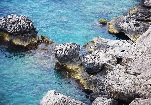 A View of The Rocky Coastline of the Island of Capri