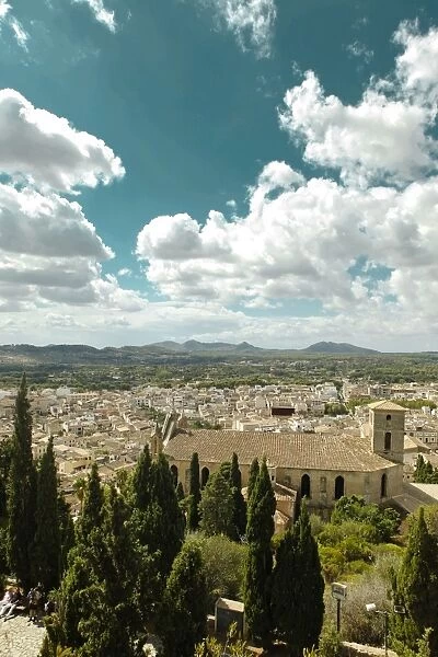 View over the roofs of the old town of Arta, Majorca, Mallorca, Balearic Islands, Spain, Europe