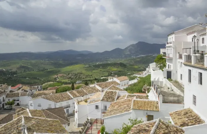 Framed Print : View over the roofs of the old town, Zahara de la Sierra, Andalucia, Spain Framed Print : View over the roofs of the old town, Zahara de la Sierra, Andalucia, Spain