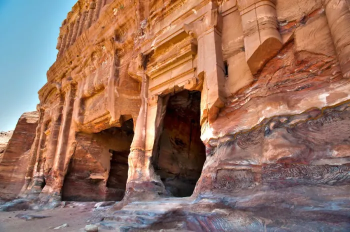 Framed Print : View of the Royal Tombs in Petra Jordan Framed Print : View of the Royal Tombs in Petra Jordan