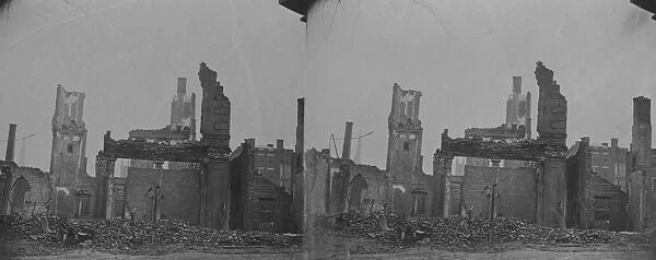 Ruins. A view of ruins during the US civil war, circa 1862