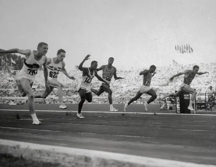 Framed Print : View of Runners Crossing Finish Line Framed Print : View of Runners Crossing Finish Line