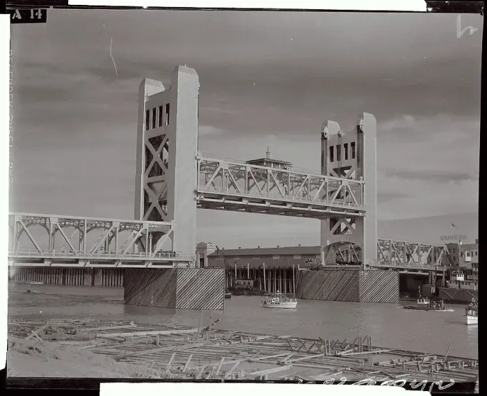 Framed Print : View of Sacramento River Tower Bridge Framed Print : View of Sacramento River Tower Bridge
