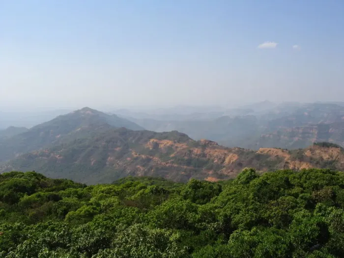 Framed Print : View of Sahyadri mountains from Dajipur