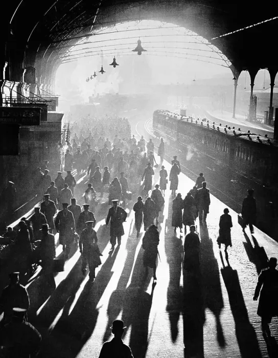 Framed Print : View of Sailors Arriving at Victoria Station Framed Print : View of Sailors Arriving at Victoria Station