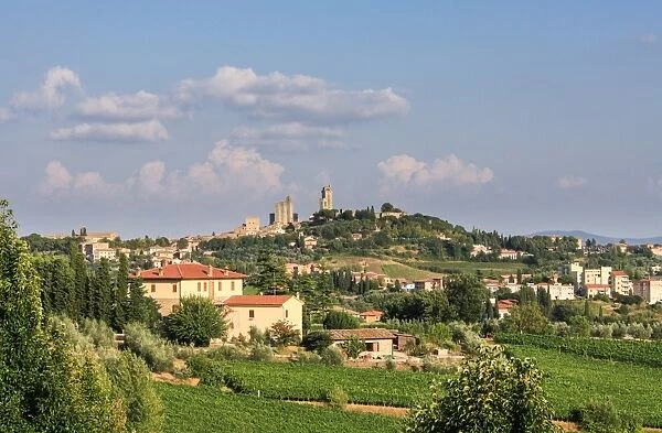 View on San Gimignano and its towers