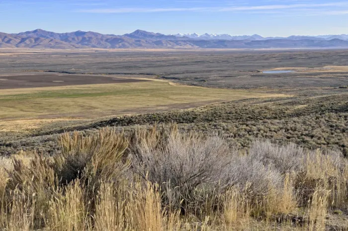 Framed Print : View from Scenic Overlook on Highway 46 towards Lost River Range, Idaho, USA Framed Print : View from Scenic Overlook on Highway 46 towards Lost River Range, Idaho, USA